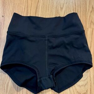 Girl’s Black High-Waisted DanceShorts